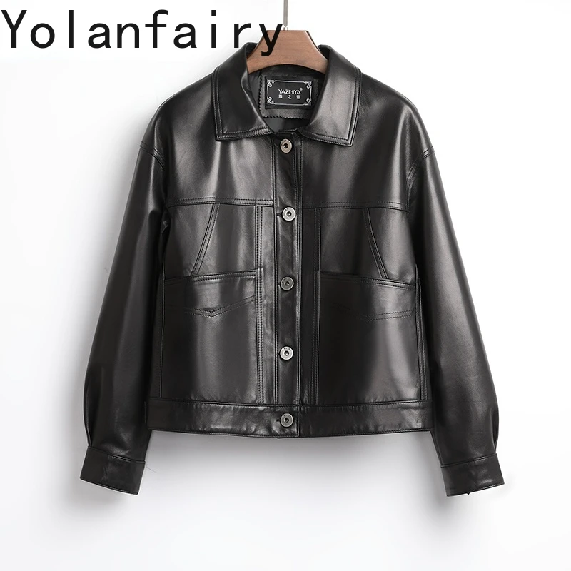 100% Sheepskin Leather Jacket Women Genuine Leather Jackets Spring 2022 Women's Coat Korean Casaul Woman Clothes Chaquetas Xhl
100% Sheepskin Leather Jacket Women Genuine Leather Jackets Spring 2022 Women's Coat Korean Casaul Woman Clothes Chaquetas Xhl