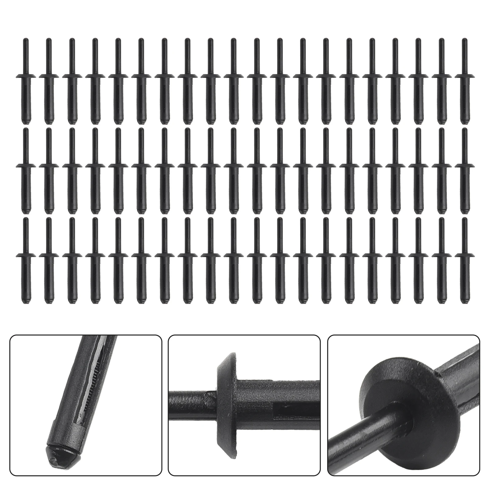100Pcs/Set Nylon Blind Rivets 6500911 14063981 N803043S For Jeep For Dodge For Ford Rivets Automotive Plastic Fastener Clips
100Pcs/Set Nylon Blind Rivets 6500911 14063981 N803043S For Jeep For Dodge For Ford Rivets Automotive Plastic Fastener Clips