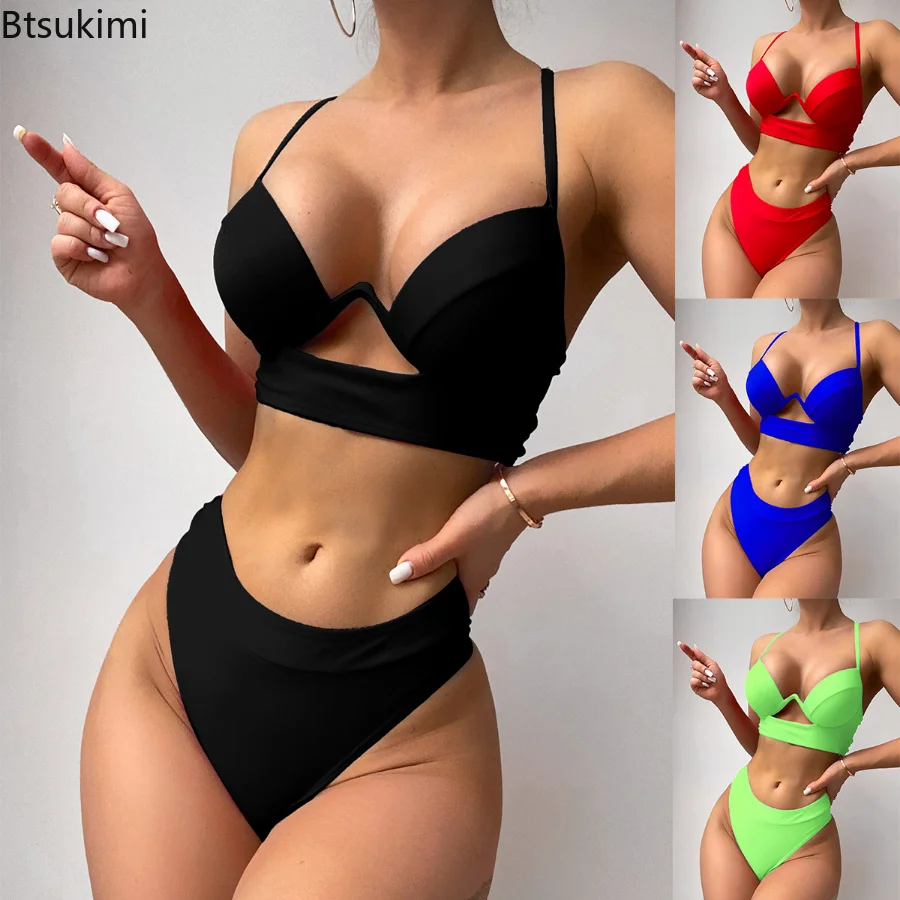 New Sexy Push Up Bikinis Solid Swimsuits Women Cut Out Swimwear Summer Lace Up Biquinis Set Spaghetti Strap Bathing Suits Female
New Sexy Push Up Bikinis Solid Swimsuits Women Cut Out Swimwear Summer Lace Up Biquinis Set Spaghetti Strap Bathing Suits Female