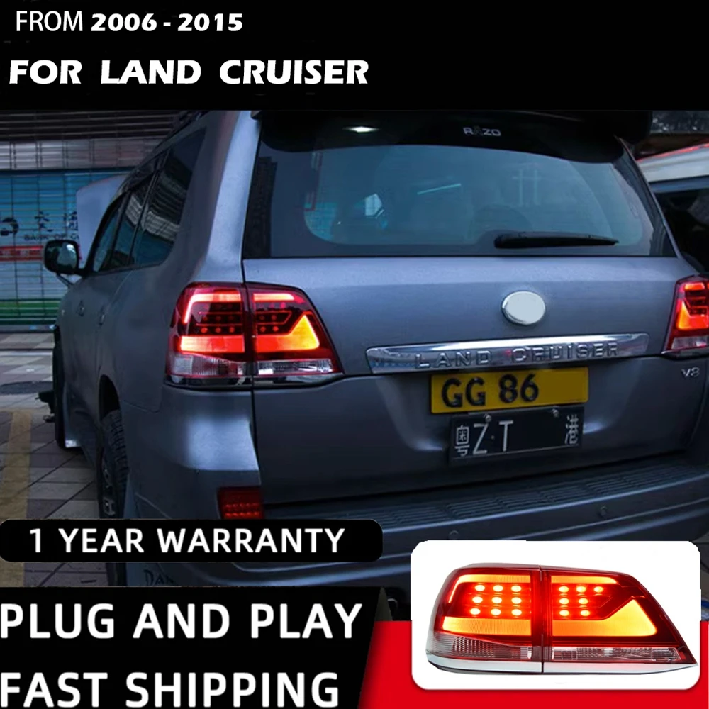 

Задний фонарь для Toyota Land Cruiser, задние фонари 2006-2015, задний фонарь, Стайлинг автомобиля, дневные ходовые огни, зеркальные линзы, автомобильные аксессуары