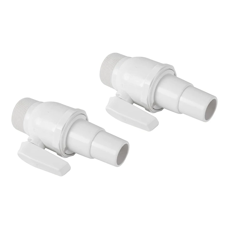 

2 Pack Pool Way Ball Valve 1.5Inch MIP X 1.52Inch For Hayward Econoline PN. SP0729 Swimming Pool Two-Way Ball Valve