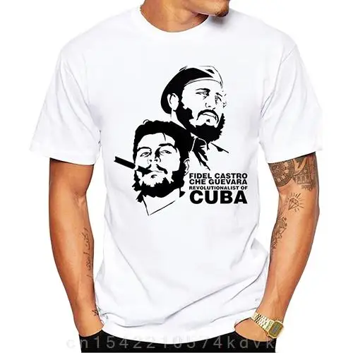 

Модная футболка с принтом Че Гевара и Фидель Кастро, повседневные футболки с коротким рукавом, крутые дизайнерские мужские топы, Новинка