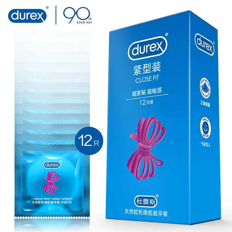 

Durex 12Pcs 49MM Condoms Tighter Sensitive Sex Adult Products Natural Latex Small Size Condom Mini Close Fit Sex Toys Ultra Thin