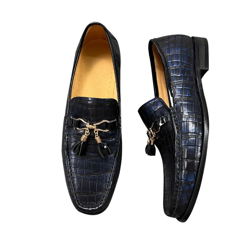 Hand Polished Men Loafers Shoes Classic Crocodile Printed Genuine Leather Shoes No Slip Luxury Fashion Comfortable MaleFootwear
Hand Polished Men Loafers Shoes Classic Crocodile Printed Genuine Leather Shoes No Slip Luxury Fashion Comfortable MaleFootwear