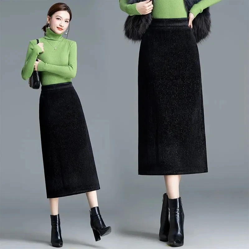 2024 New Spring Velvet Black Skirt Women Autumn Winter Skirts High Waisted A-line Skirts Slim Straight tube Skirt 92
2024 New Spring Velvet Black Skirt Women Autumn Winter Skirts High Waisted A-line Skirts Slim Straight tube Skirt 92