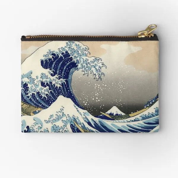 

Great Wave Zipper Pouches Underwear Money Pocket Packaging Bag Socks Key Storage Men Small Cosmetic Coin Panties Women Pure