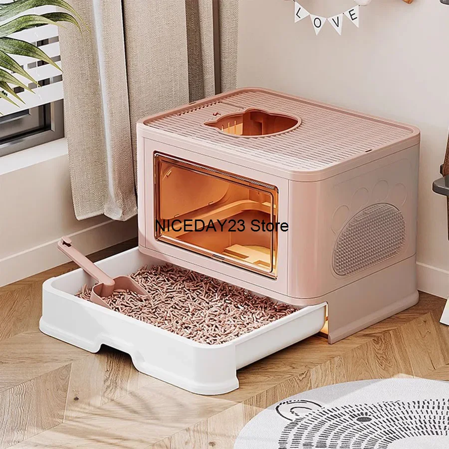 Ventilation Easy Cat Litter Box Mini Smell Remover Big Space Portable Outdoor Bathroom Toilet Modern Gatti Large Accessories
Ventilation Easy Cat Litter Box Mini Smell Remover Big Space Portable Outdoor Bathroom Toilet Modern Gatti Large Accessories