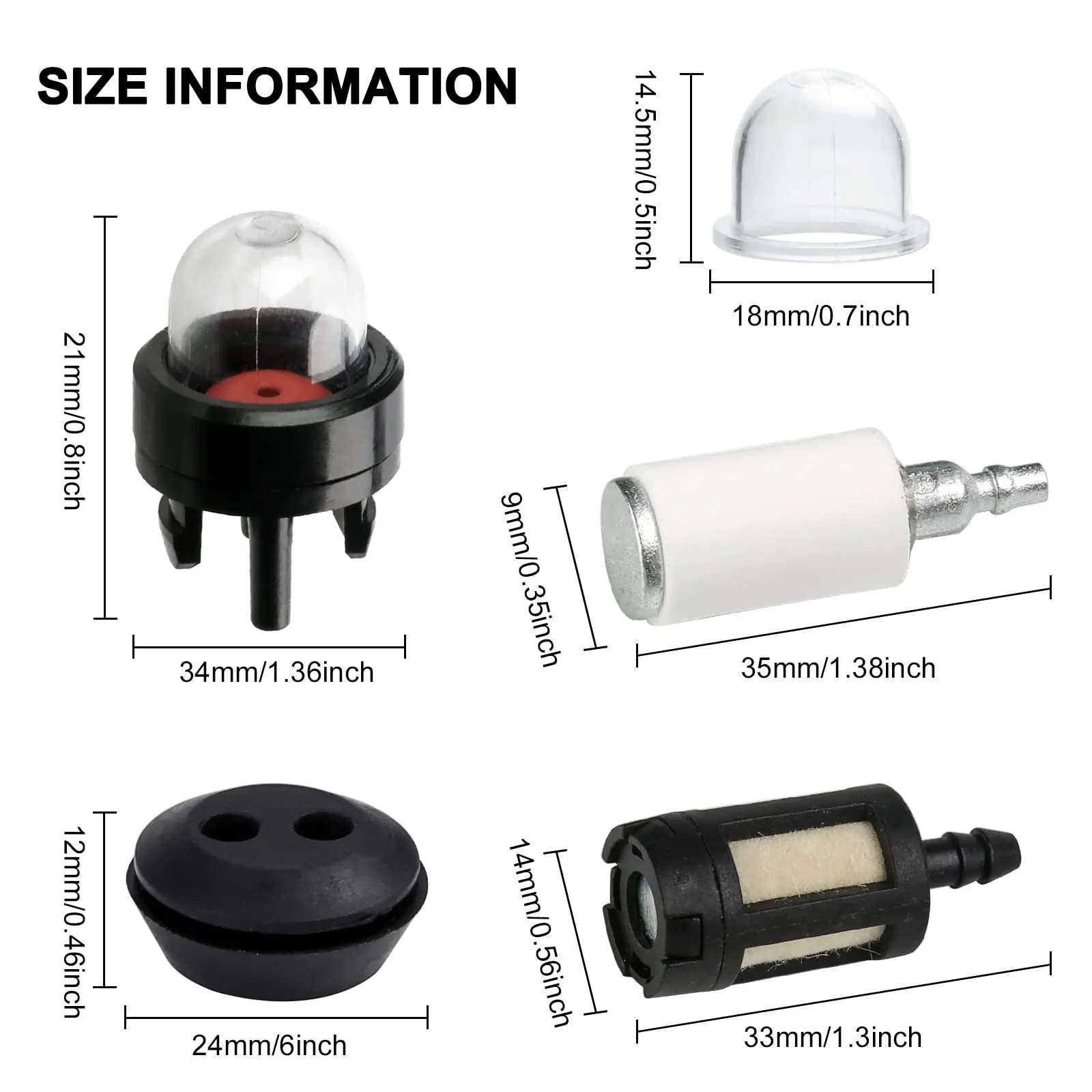 Carburetor Kit Replacement Accessory Universal Fuel Line Hose Tube, Fuel Primer Bulb Accessories Garden Power Tool Part
Carburetor Kit Replacement Accessory Universal Fuel Line Hose Tube, Fuel Primer Bulb Accessories Garden Power Tool Part