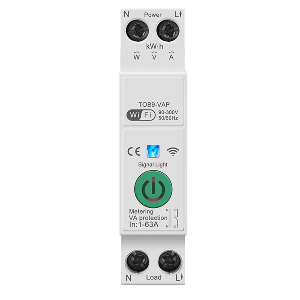 TUYA WiFi Electric Energy Measuremen With Circuit Breaking Protection Remote Control Working Voltage AC 90 300V 50/60Hz
TUYA WiFi Electric Energy Measuremen With Circuit Breaking Protection Remote Control Working Voltage AC 90 300V 50/60Hz