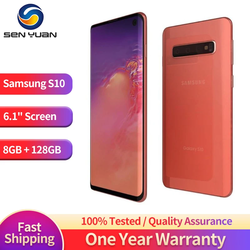 Original Samsung Galaxy S10 G973U1 4G Mobile Phone 6.1" 8GB RAM 128GB ROM Fingerprint NFC Snapdragon 855 Octa Core CellPhone
Original Samsung Galaxy S10 G973U1 4G Mobile Phone 6.1" 8GB RAM 128GB ROM Fingerprint NFC Snapdragon 855 Octa Core CellPhone
