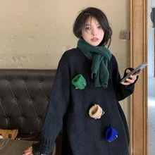 Korean Version of Cute and Sweet Autumn and Winter New Leisure and Versatile Pure Color Composite Knit Sweater
Korean Version of Cute and Sweet Autumn and Winter New Leisure and Versatile Pure Color Composite Knit Sweater