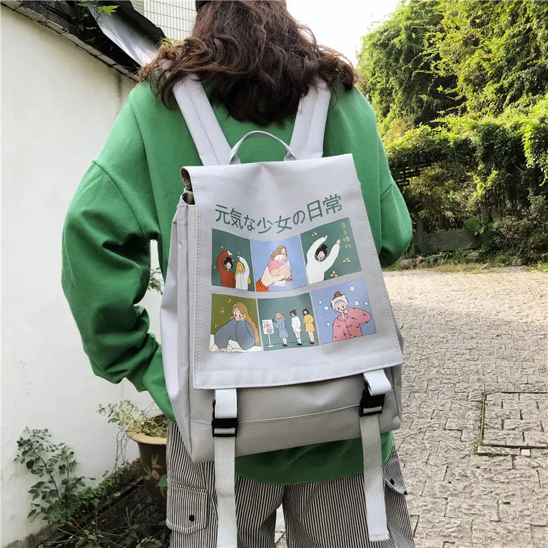 Kawaii Women backpacks Japanese Cartoon Anime Print Girls bags Fashion Harajuku Student school bag Simple Travel Rucksack female
Kawaii Women backpacks Japanese Cartoon Anime Print Girls bags Fashion Harajuku Student school bag Simple Travel Rucksack female
