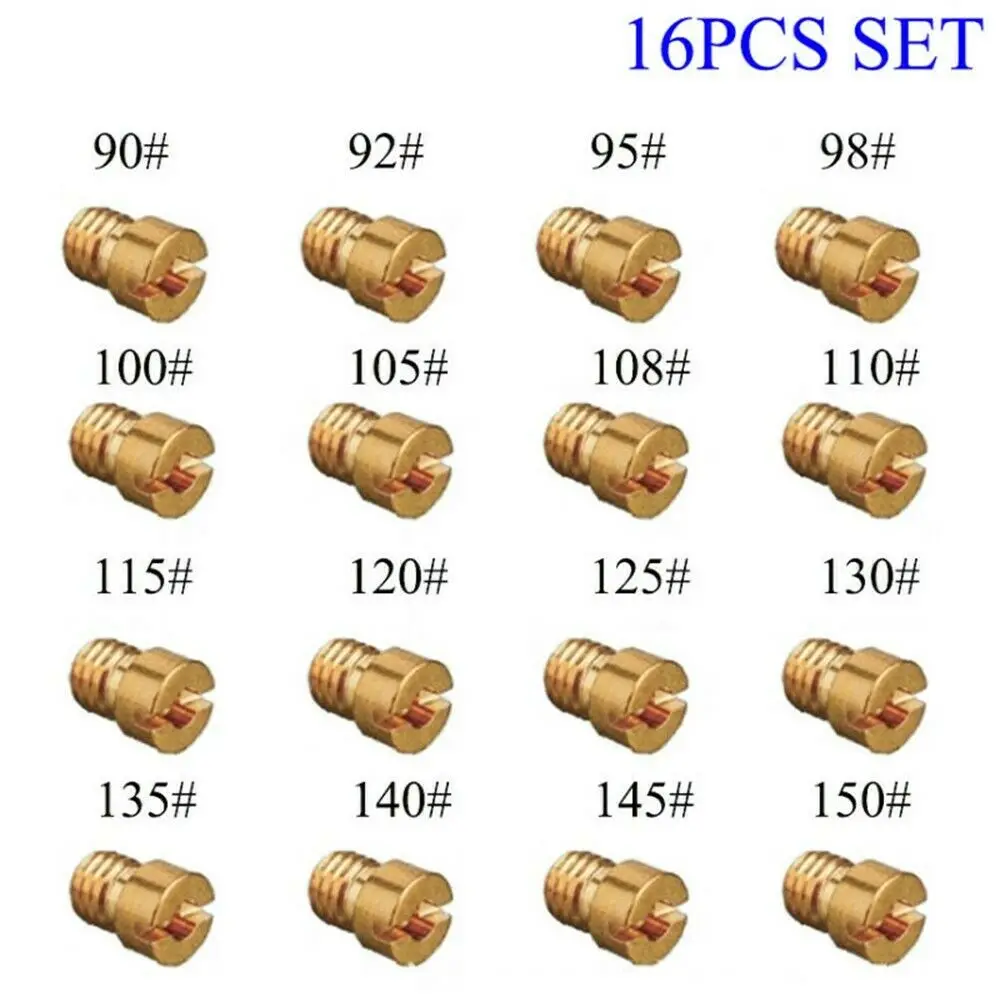 16x Carburetor Main Jet For Keihin-OKO CVK 90,92,95,100,105,108-150 Motocycle Carburetor Injector Nozzle Accessories
16x Carburetor Main Jet For Keihin-OKO CVK 90,92,95,100,105,108-150 Motocycle Carburetor Injector Nozzle Accessories