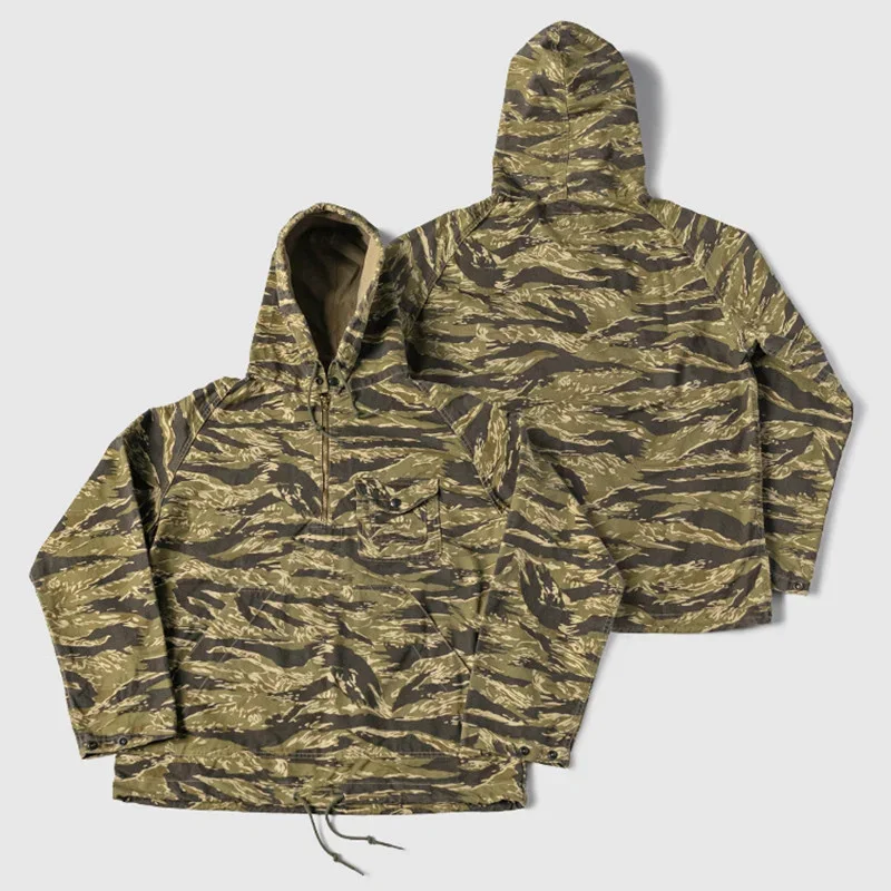 

Golden Tiger Camouflage Pullover Trench Coat Work Jacket Outdoor Trekking Sport Training Military army Uniform Hunting Hoodies