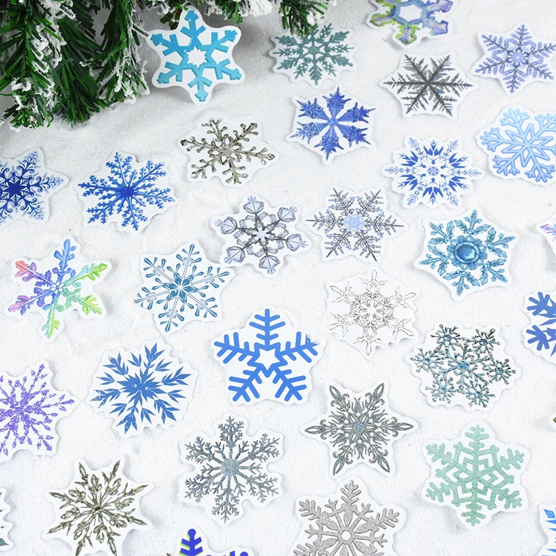 50Pcs Christmas Snowflake Sticker PVC Laptop Luggage Greeting Cards Gift Boxes Decals Kids Gifts Scrapbooking Accessories
50Pcs Christmas Snowflake Sticker PVC Laptop Luggage Greeting Cards Gift Boxes Decals Kids Gifts Scrapbooking Accessories