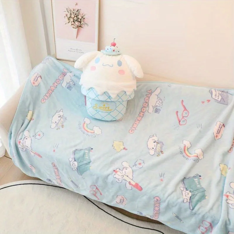 Sanrio Cartoon Ice Cream Melody Plush Doll Pillow, Cute Kuromi Cinnamoroll Cushion Air Conditioning Blanket, Dual-use Blanket
Sanrio Cartoon Ice Cream Melody Plush Doll Pillow, Cute Kuromi Cinnamoroll Cushion Air Conditioning Blanket, Dual-use Blanket