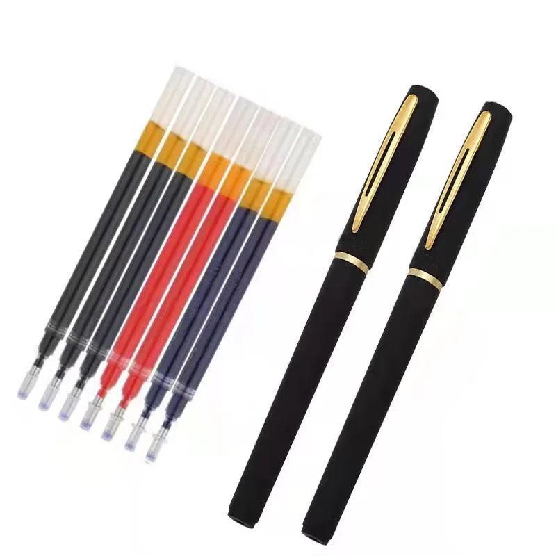 

22PCS Large Capacity Neutral Pen Refill Bullet Head 1.0/0.7/0.5mm Black Blue Red Frosted Office Signature Student Examination