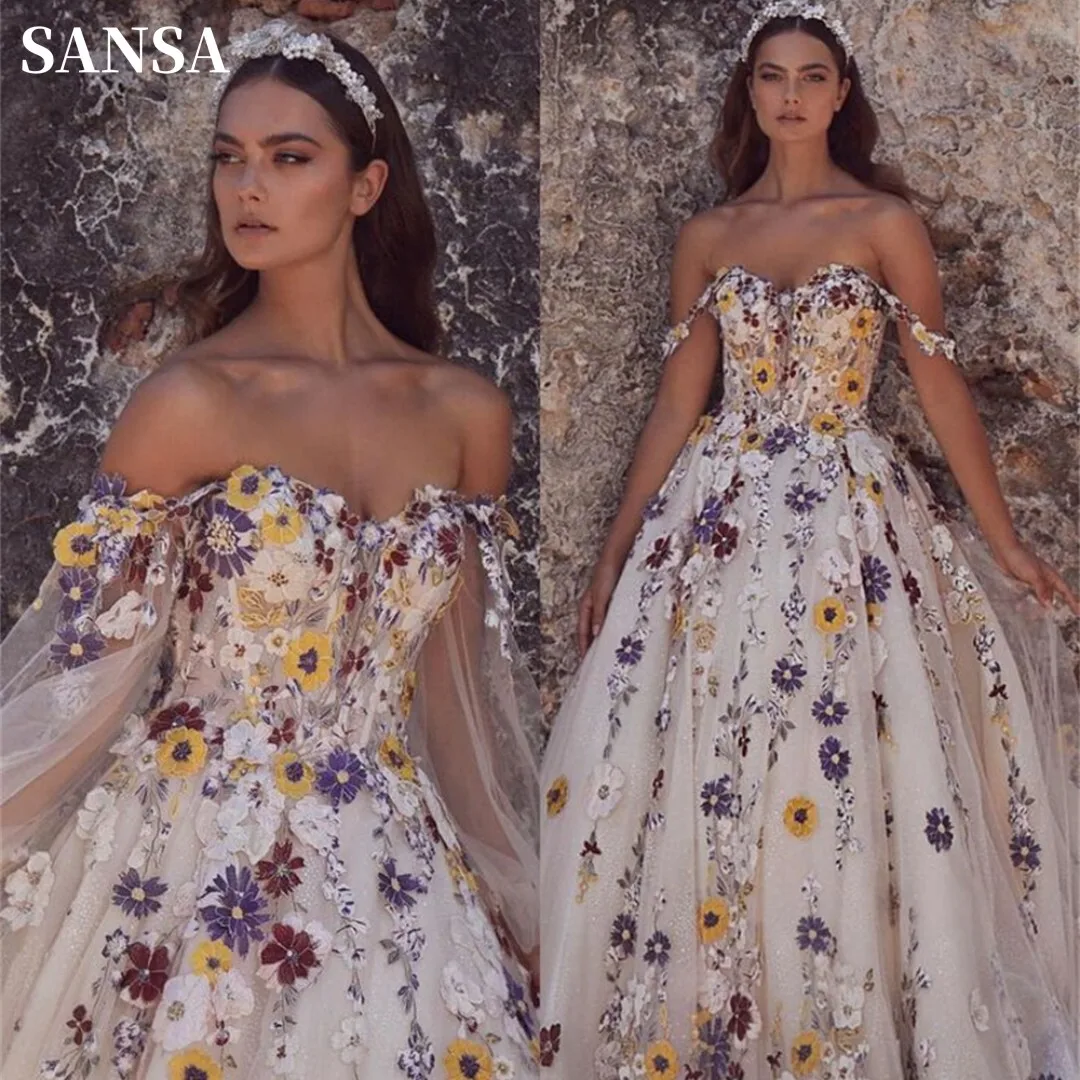 Sansa Luxury Puffy Sleeve Ball Gown فساتين السهرة Flower Embroid Sweetheart Long Tail Vestidos De Noche Romantic Prom Dresses
Sansa Luxury Puffy Sleeve Ball Gown فساتين السهرة Flower Embroid Sweetheart Long Tail Vestidos De Noche Romantic Prom Dresses