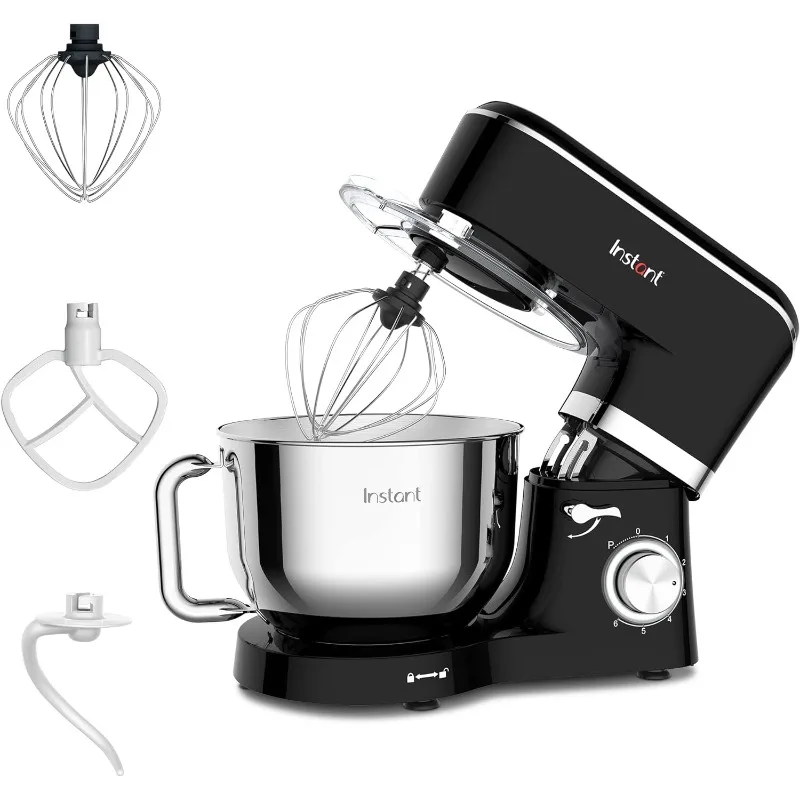 Stand Mixer 400W 6-Speed Lightweight Electric Mixer, 6.3-Qt Stainless Steel Bowl with Handle, From the Makers
Stand Mixer 400W 6-Speed Lightweight Electric Mixer, 6.3-Qt Stainless Steel Bowl with Handle, From the Makers
