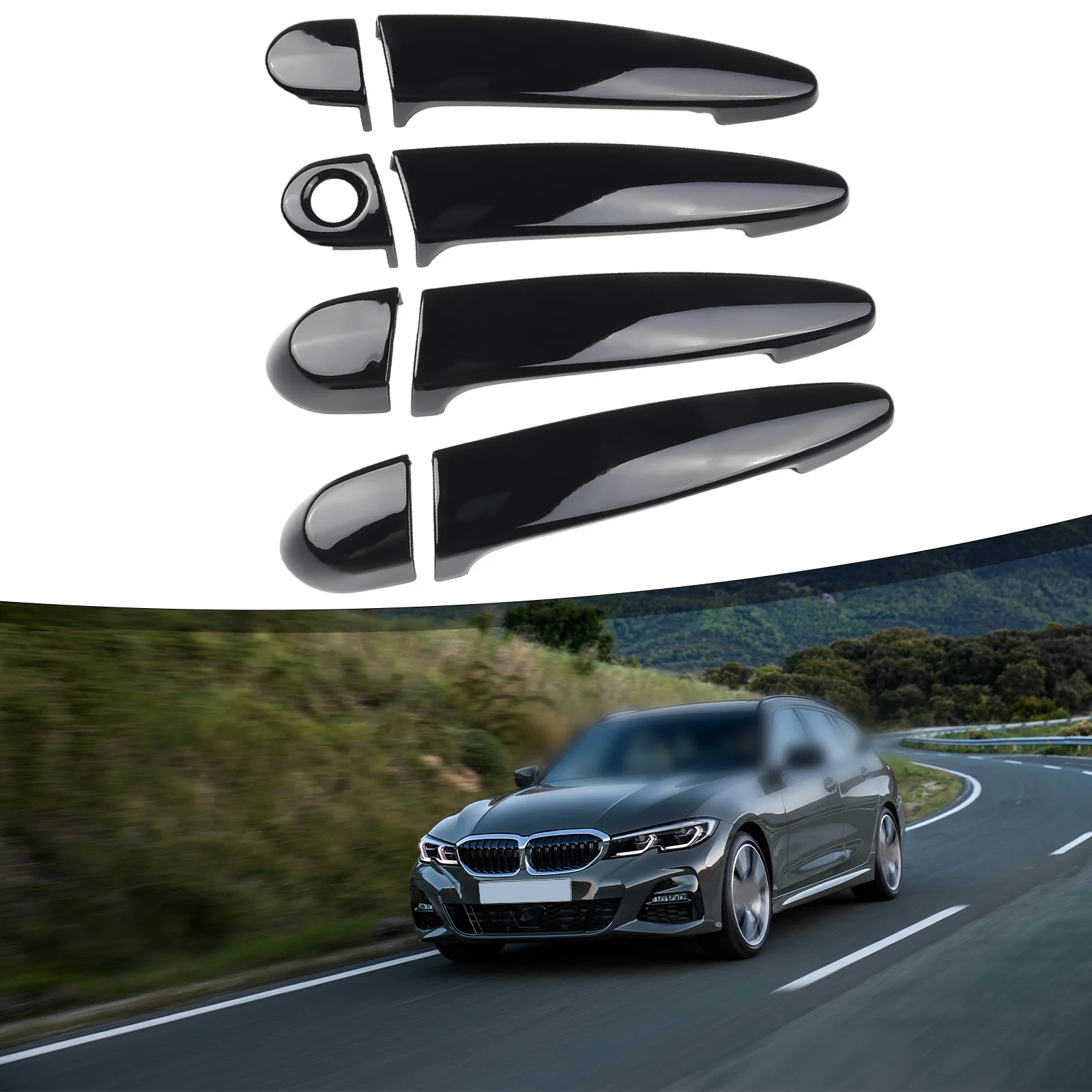 For BMW E87 E90 E91 E92 E93 F30 X1-x6 4Pcs ABS Carbon Fiber Exterior Door Handle Cover Trim LHD Only Gloss-Black
For BMW E87 E90 E91 E92 E93 F30 X1-x6 4Pcs ABS Carbon Fiber Exterior Door Handle Cover Trim LHD Only Gloss-Black