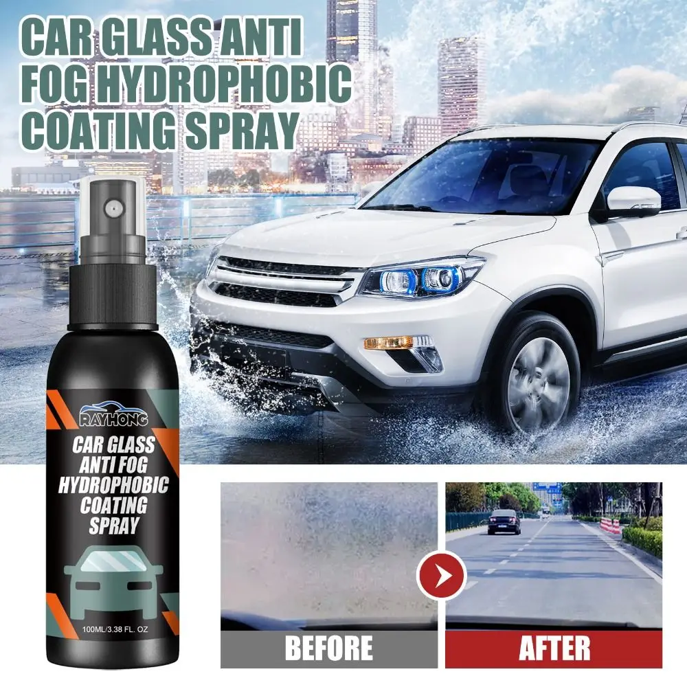 

Hydrophobic Anti Fog Spray Prevents Water Spray Anti-rain Windshield Water Repellent 100ml Cleaning Stain Anti Rain Coating