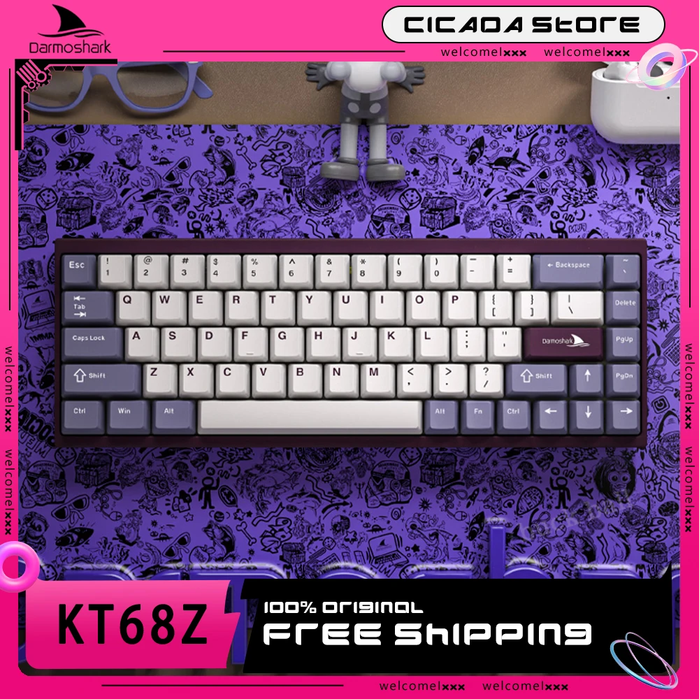 Механическая Проводная клавиатура Darmoshark KT68Z с магнитным переключателем, игровая клавиатура с RGB подсветкой под заказ, игровая клавиатура с горячей заменой, подарок
Механическая Проводная клавиатура Darmoshark KT68Z с магнитным переключателем, игровая клавиатура с RGB подсветкой под заказ, игровая клавиатура с горячей заменой, подарок