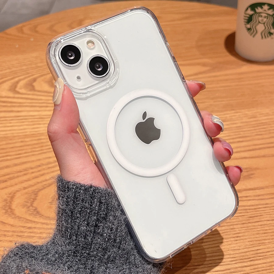 Slim High Definition Transparent Acrylic Magnetic Back Covers For iPhone 15 14 13 12 Pro Max Plus Soft Frame Magsafe Phone Cases
Slim High Definition Transparent Acrylic Magnetic Back Covers For iPhone 15 14 13 12 Pro Max Plus Soft Frame Magsafe Phone Cases