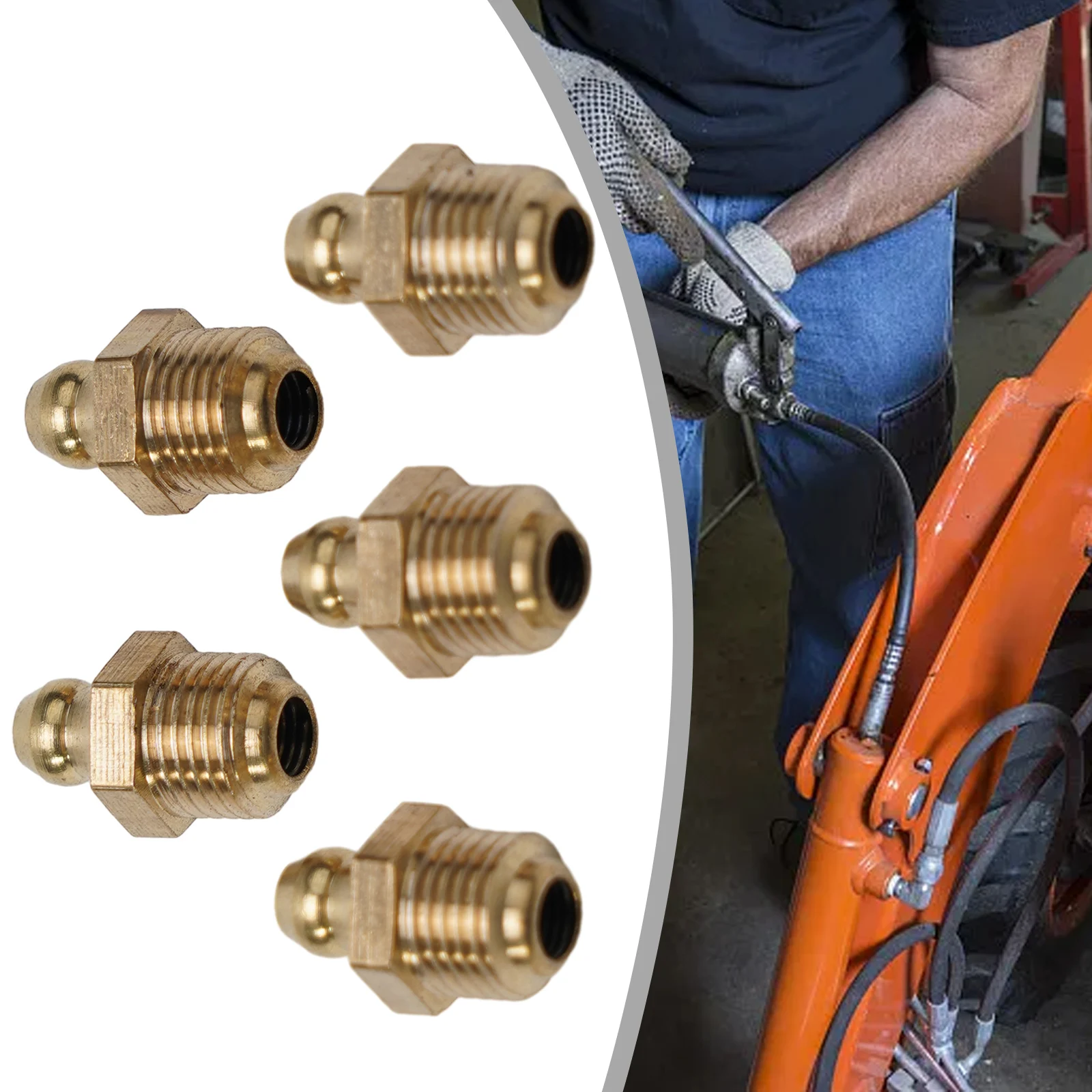 5Pcs Brass Straight Hydraulic Grease Fitting Accessories M10 Thread Mechanical Equipment Industrial Tool Part High Quality
5Pcs Brass Straight Hydraulic Grease Fitting Accessories M10 Thread Mechanical Equipment Industrial Tool Part High Quality
