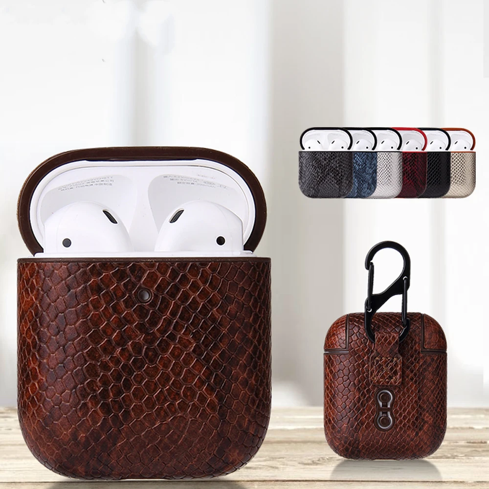 For Airpods Protective Case Leather Apple Wireless Bluetooth Earphone Protective Case Airpods Snake Pattern Earphone Ca
For Airpods Protective Case Leather Apple Wireless Bluetooth Earphone Protective Case Airpods Snake Pattern Earphone Ca