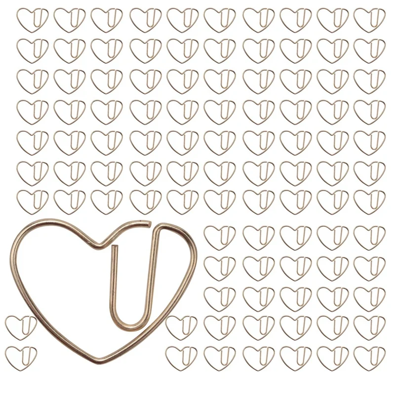 100 Pieces Love Heart Shaped Small Paper Clips Bookmark Clips For Office School Home Metal Paper Clips
100 Pieces Love Heart Shaped Small Paper Clips Bookmark Clips For Office School Home Metal Paper Clips