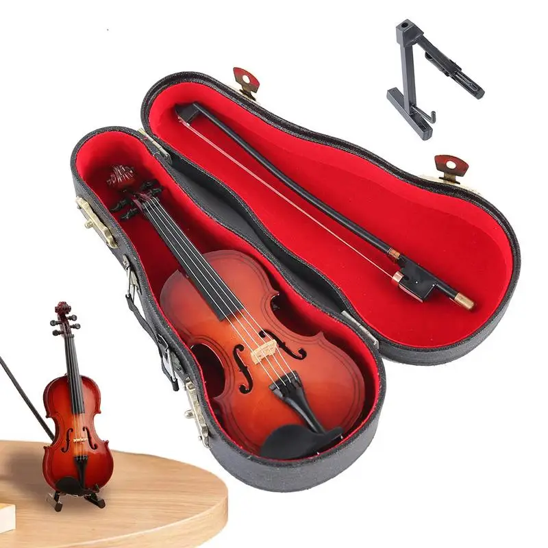 Mini Violin Model Wooden Musical Instrument Collection Decorative Ornaments Desktop Decor Exquisite Violin Craft Gift Accessorie
Mini Violin Model Wooden Musical Instrument Collection Decorative Ornaments Desktop Decor Exquisite Violin Craft Gift Accessorie