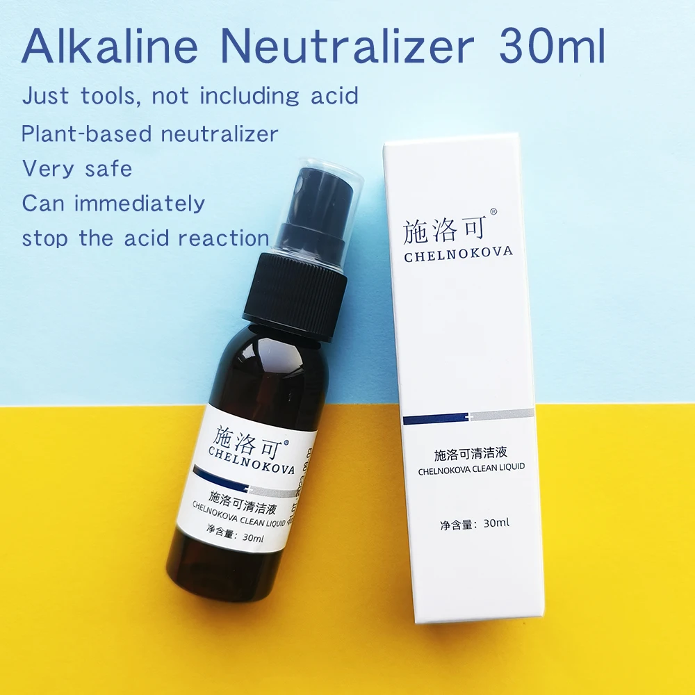 Neutralizer Neutralization solution 30ml Immediately stop the acid reaction Clean the skin Relieve dryness sodium bicarbonate
Neutralizer Neutralization solution 30ml Immediately stop the acid reaction Clean the skin Relieve dryness sodium bicarbonate