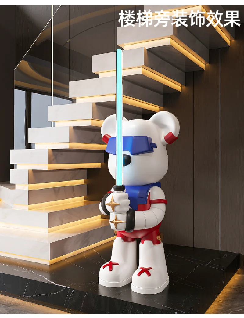 Creative Lightsaber Bear Floor-standing Art Ornament, Large Luxury Doll, Home Decoration, Large Piggy Bank, Bluetooth Speaker Creative Lightsaber Bear Floor-standing Art Ornament, Large Luxury Doll, Home Decoration, Large Piggy Bank, Bluetooth Speaker