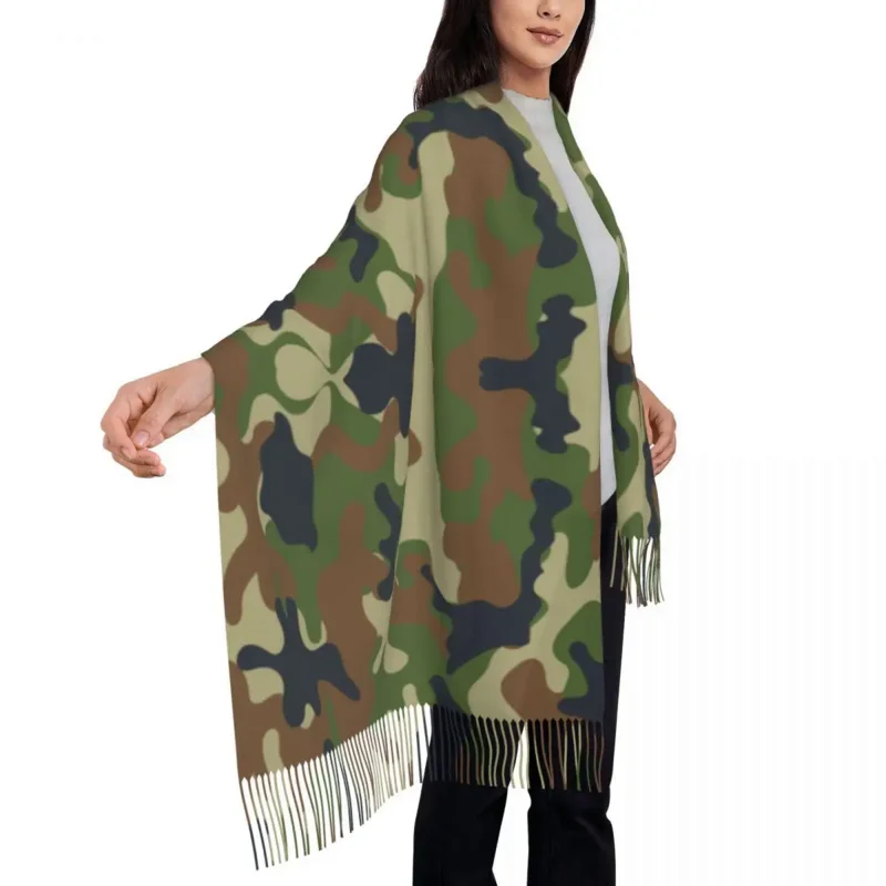 Luxury Woodland Camouflage Tassel Scarf Women Winter Fall Warm Shawls Wraps Lady Military Army Camo Scarves
Luxury Woodland Camouflage Tassel Scarf Women Winter Fall Warm Shawls Wraps Lady Military Army Camo Scarves