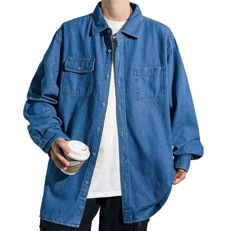 New men's Denim Shirt Brand Fashionable men's Long Sleeved Cotton Washed Loose Shirt Casual Clothing Jacket
New men's Denim Shirt Brand Fashionable men's Long Sleeved Cotton Washed Loose Shirt Casual Clothing Jacket