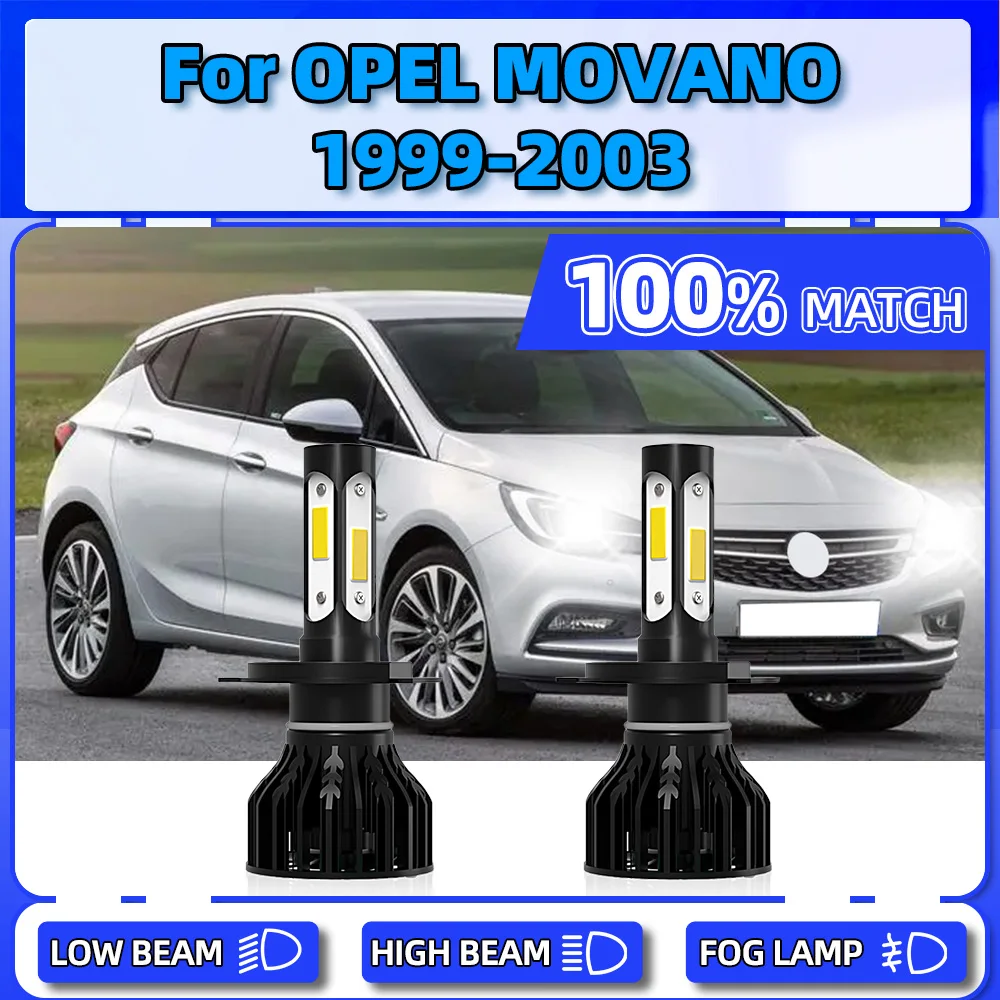 2Pcs 120W LED Headlight Bulbs 20000LM High Low Beam Car Lights 12V Turbo Auto Lamps For OPEL MOVANO 1999 2000 2001 2002 2003
2Pcs 120W LED Headlight Bulbs 20000LM High Low Beam Car Lights 12V Turbo Auto Lamps For OPEL MOVANO 1999 2000 2001 2002 2003