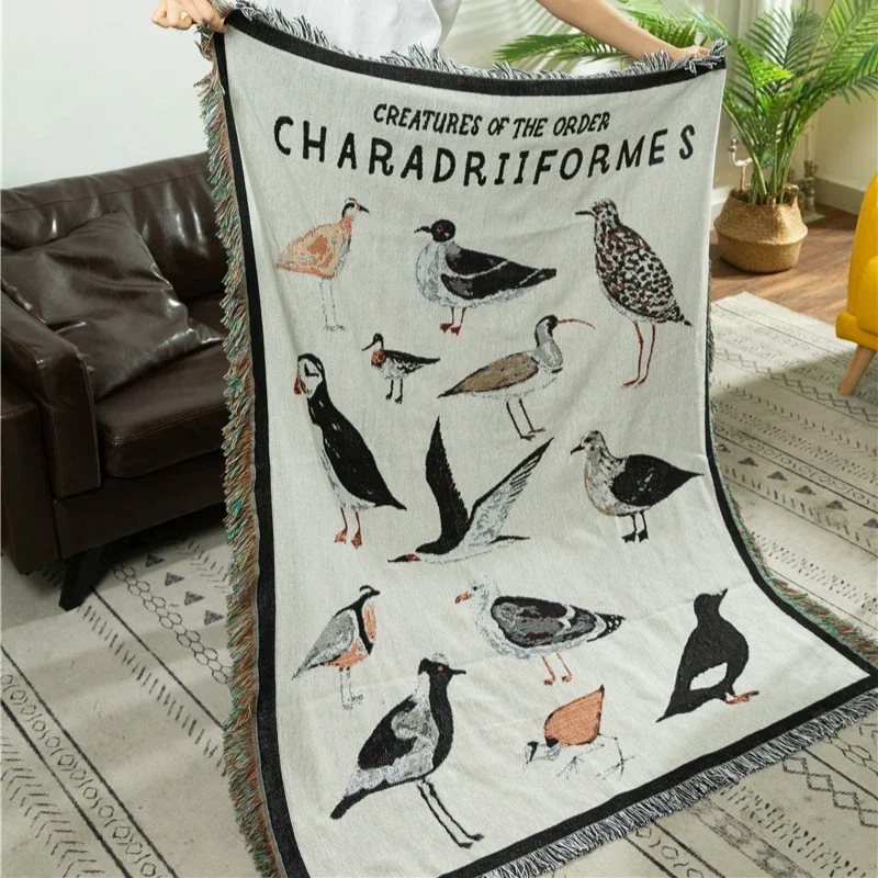 Siluriformes Bird Sofa Blanket Home Decorative Knitted Thread Throws Thick Living Room Cloth Carpet Children Room Tapestry
Siluriformes Bird Sofa Blanket Home Decorative Knitted Thread Throws Thick Living Room Cloth Carpet Children Room Tapestry