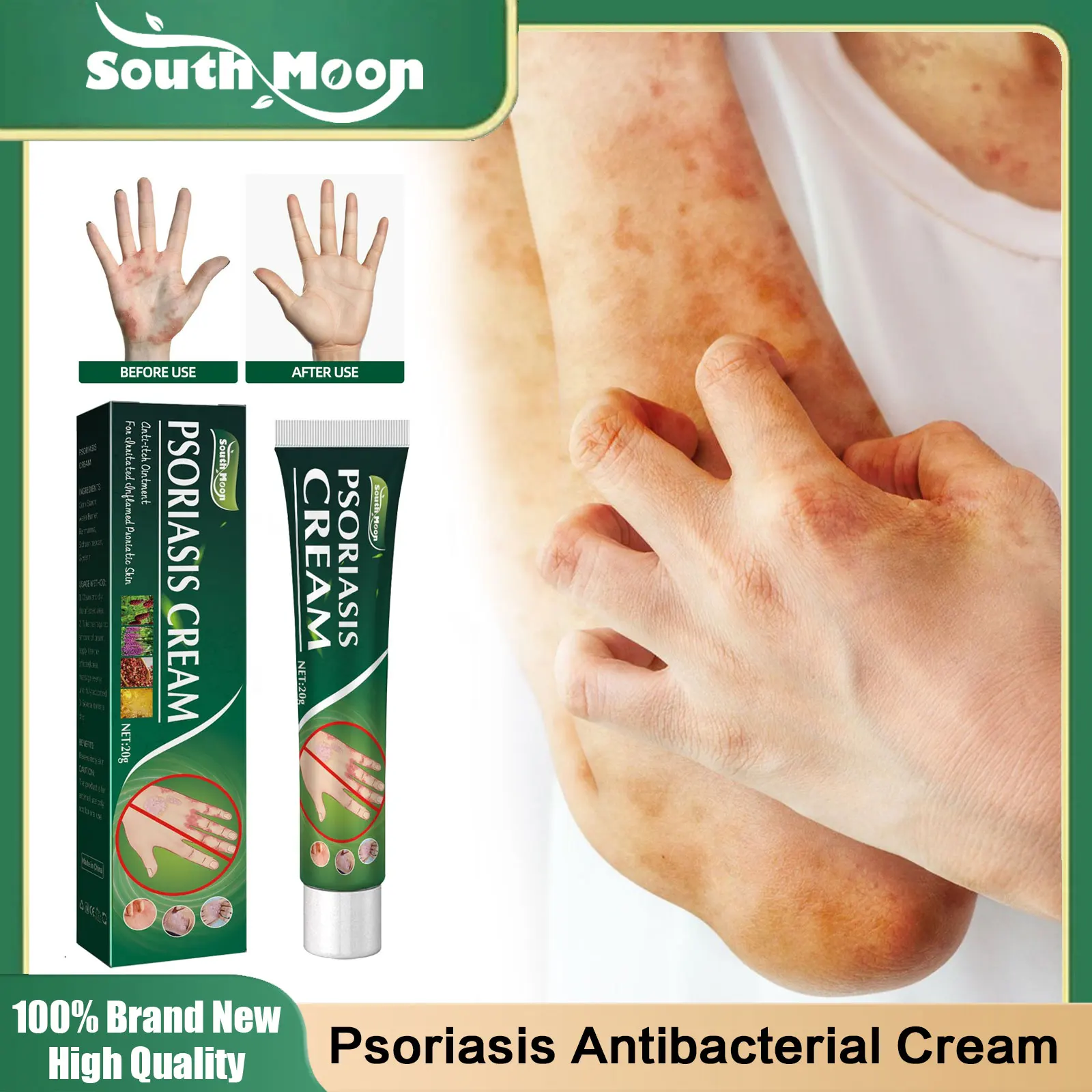 Psoriasis Antibacterial Cream Itching Relief Rash Urticaria Scaling Treatment Herbal Dermatitis Eczema Antipruritic Ointment
Psoriasis Antibacterial Cream Itching Relief Rash Urticaria Scaling Treatment Herbal Dermatitis Eczema Antipruritic Ointment