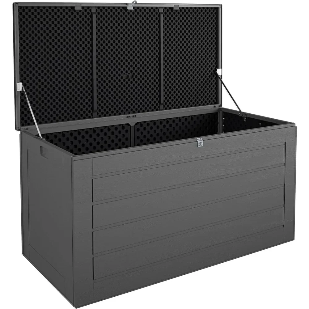 Outdoor Patio Deck Storage Box, Extra Large, 180 Gallons, Black and Charcoal Garden Outdoor Furniture
Outdoor Patio Deck Storage Box, Extra Large, 180 Gallons, Black and Charcoal Garden Outdoor Furniture