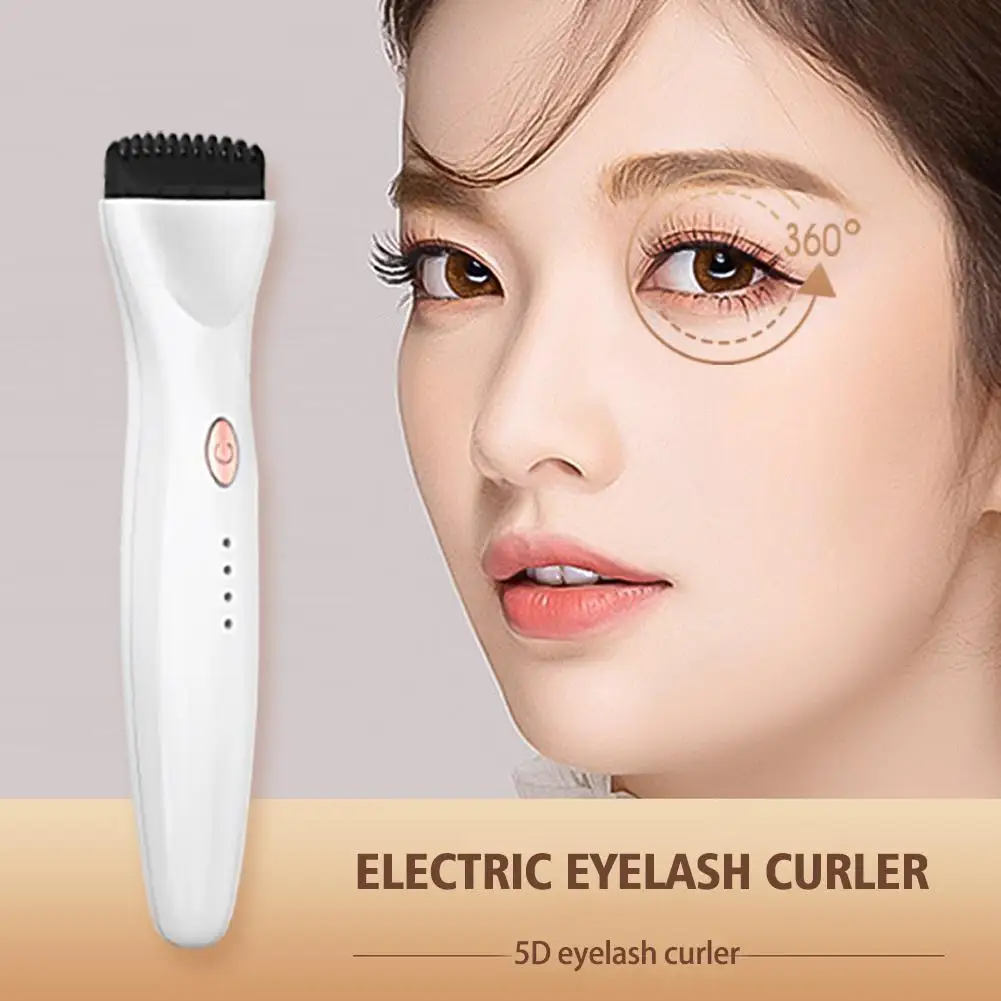 

Electric Eyelash Curler USB Rechargeable Heated Eyelash Curlers 3 Levels Temperature Control Quick Natural Curling Eye Lashes