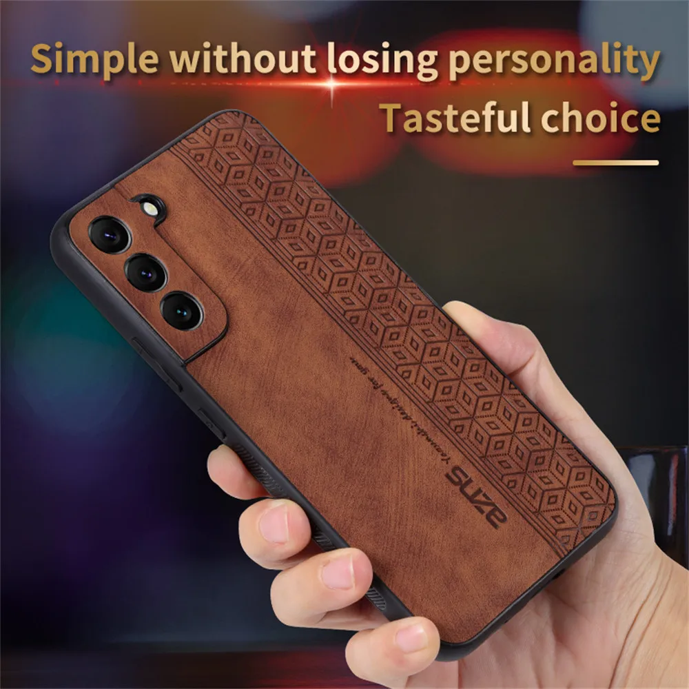 

For Samsung Galaxy S22 Чехол Для Back Cover Skin Feel Shockproof Leather Case Soft Funda For Galaxy S22 S21 S23 Plus Ultra Fe