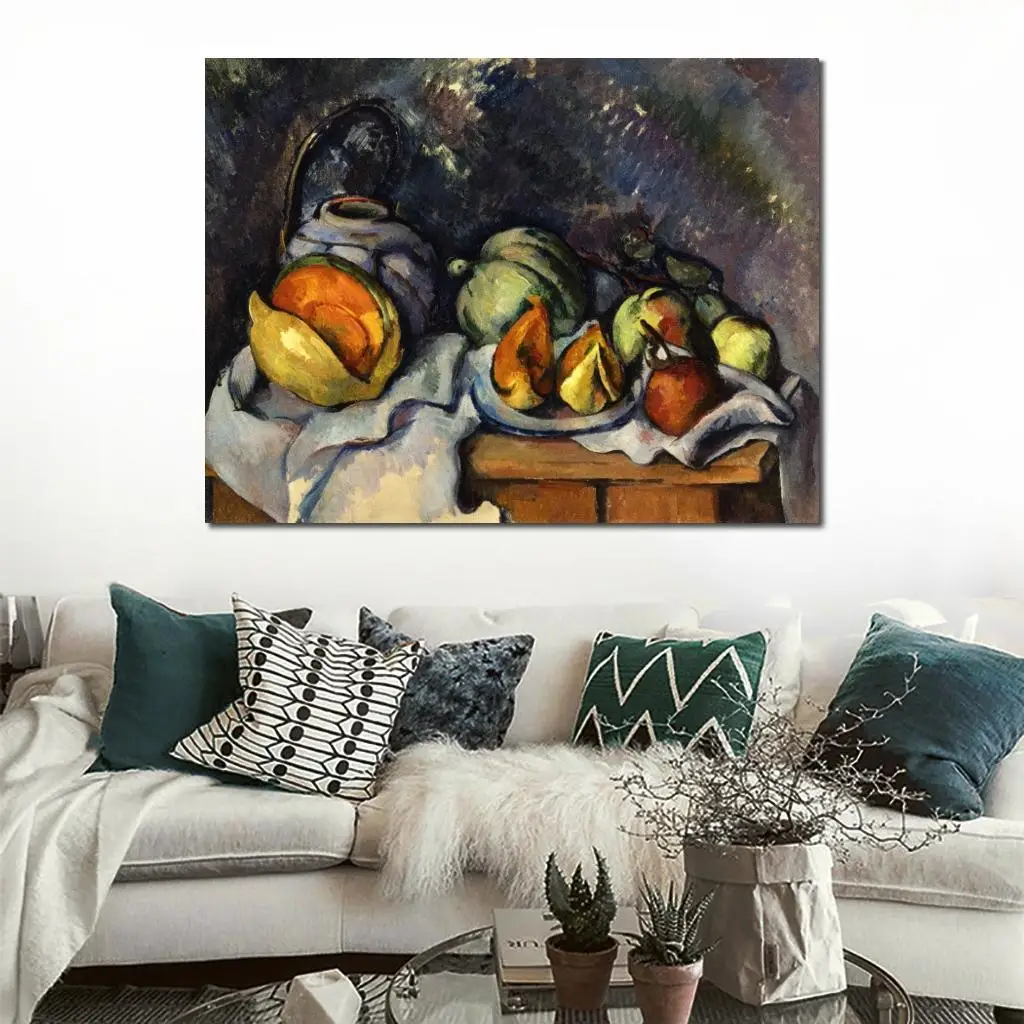 

Art Impressionism Still Life with Fruit and A Ginger Pot Paul Cezanne Paintings Reproduction High Quality Hand Painted