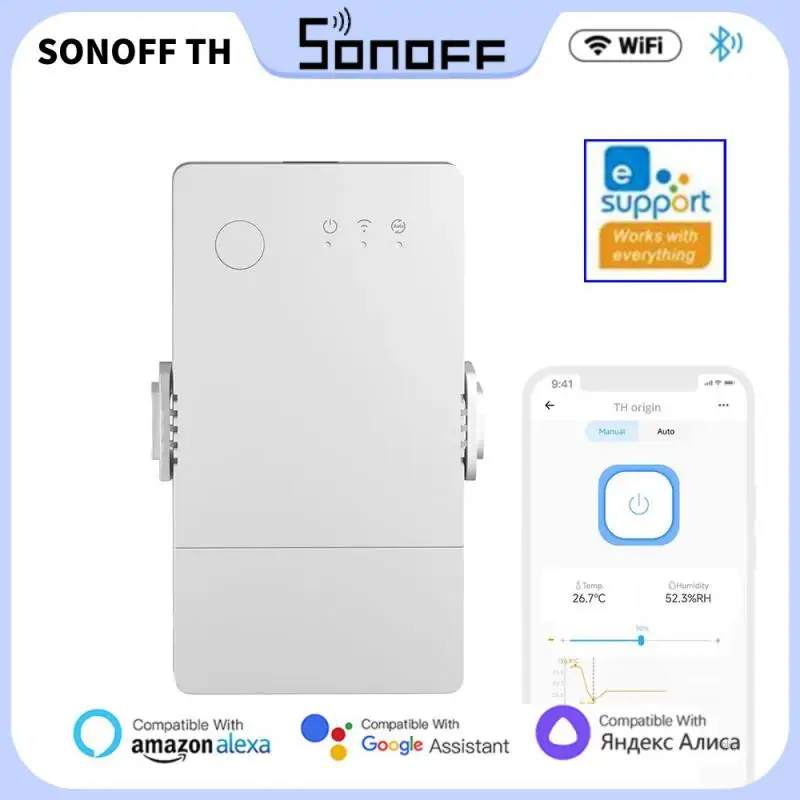 SONOFF TH Origin Wifi Power Sensor Intelligent Switch 16/20A Temperature Humidity Sensor Smart Home Ewelink Alexa Google Home
SONOFF TH Origin Wifi Power Sensor Intelligent Switch 16/20A Temperature Humidity Sensor Smart Home Ewelink Alexa Google Home