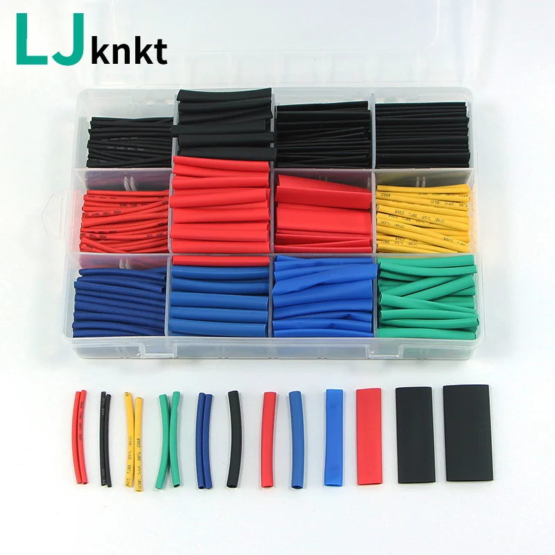 

560pcs Set Heat Shrink shrinkable Tube Polyolefin Shrinking Assorted Wire Cable Insulated Sleeving electronic diy kit with box
