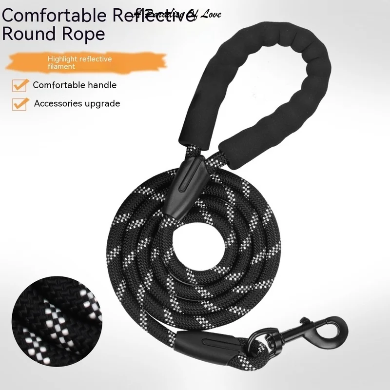 

Dog Explosion-proof Traction Rope with Buckle, Hand Woven, Sturdy and Durable Nylon Woven Suitable for Small and Medium-sized