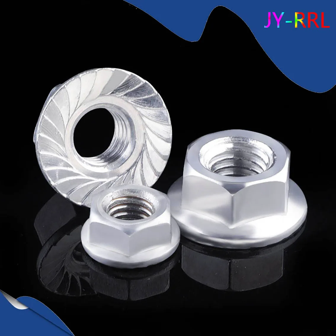 Hexagon Flange Nuts M5 M6 M8 M10 Aluminium 6061 Serrated Locking Hex Nuts Fastener Hardware Accessories
Hexagon Flange Nuts M5 M6 M8 M10 Aluminium 6061 Serrated Locking Hex Nuts Fastener Hardware Accessories
