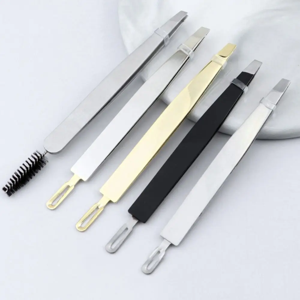 

Stainless Steel Slanted Eye Brow Clips Removal Makeup Tools Eyebrow Tweezer Colorful Hair Beauty Fine Hairs Puller