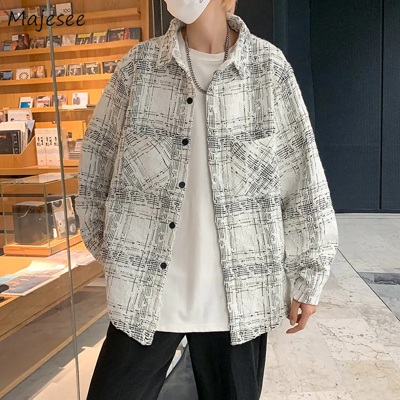 Long Sleeve Plaid Shirts Men Design Handsome Autumn Baggy All-match Camisa Fashion Clothing Ulzzang High Street Cool Casual Chic
Long Sleeve Plaid Shirts Men Design Handsome Autumn Baggy All-match Camisa Fashion Clothing Ulzzang High Street Cool Casual Chic