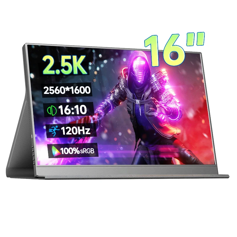 16 Inch 2.5K 120Hz QHD Portable Monitor 2560x1600P 16:10 100%sRGB USB-C HDMI Screen Gaming Display For Laptop Switch PS4/5 Xbox
16 Inch 2.5K 120Hz QHD Portable Monitor 2560x1600P 16:10 100%sRGB USB-C HDMI Screen Gaming Display For Laptop Switch PS4/5 Xbox