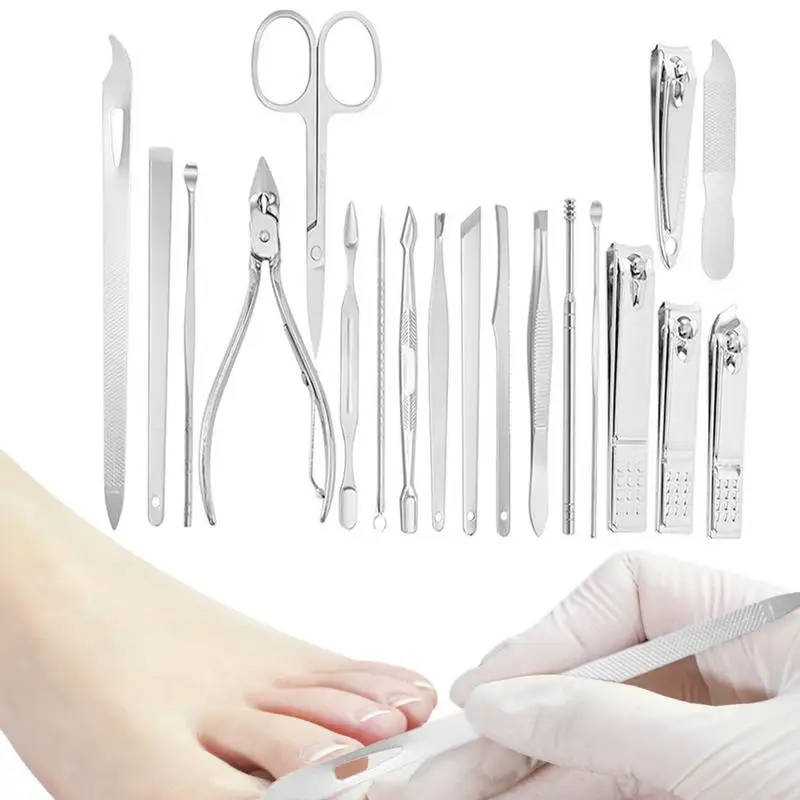 Manicure Set Personal Care 19Pcs Pedicure Kit With Stainless Steel Professional Nail Clippers Grooming Kit Pedicure Care Tools
Manicure Set Personal Care 19Pcs Pedicure Kit With Stainless Steel Professional Nail Clippers Grooming Kit Pedicure Care Tools